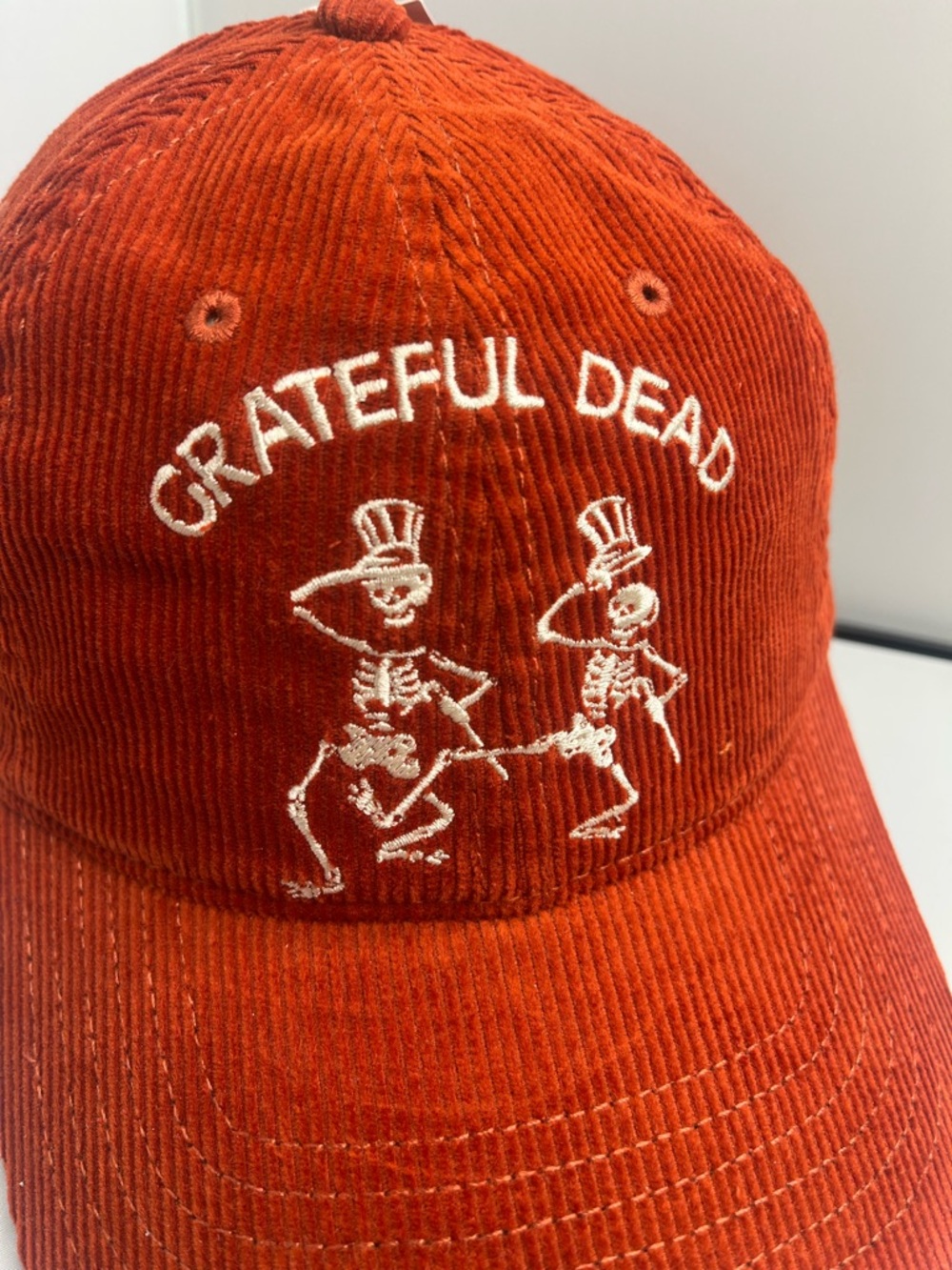 NWT New Grateful Dead Orange Corduroy Hat Baseball Cap OS Vintage Vtg 90s 00s - Picture 2 of 10